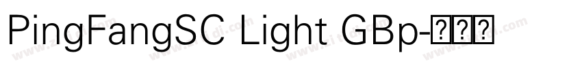 PingFangSC Light GBp字体转换